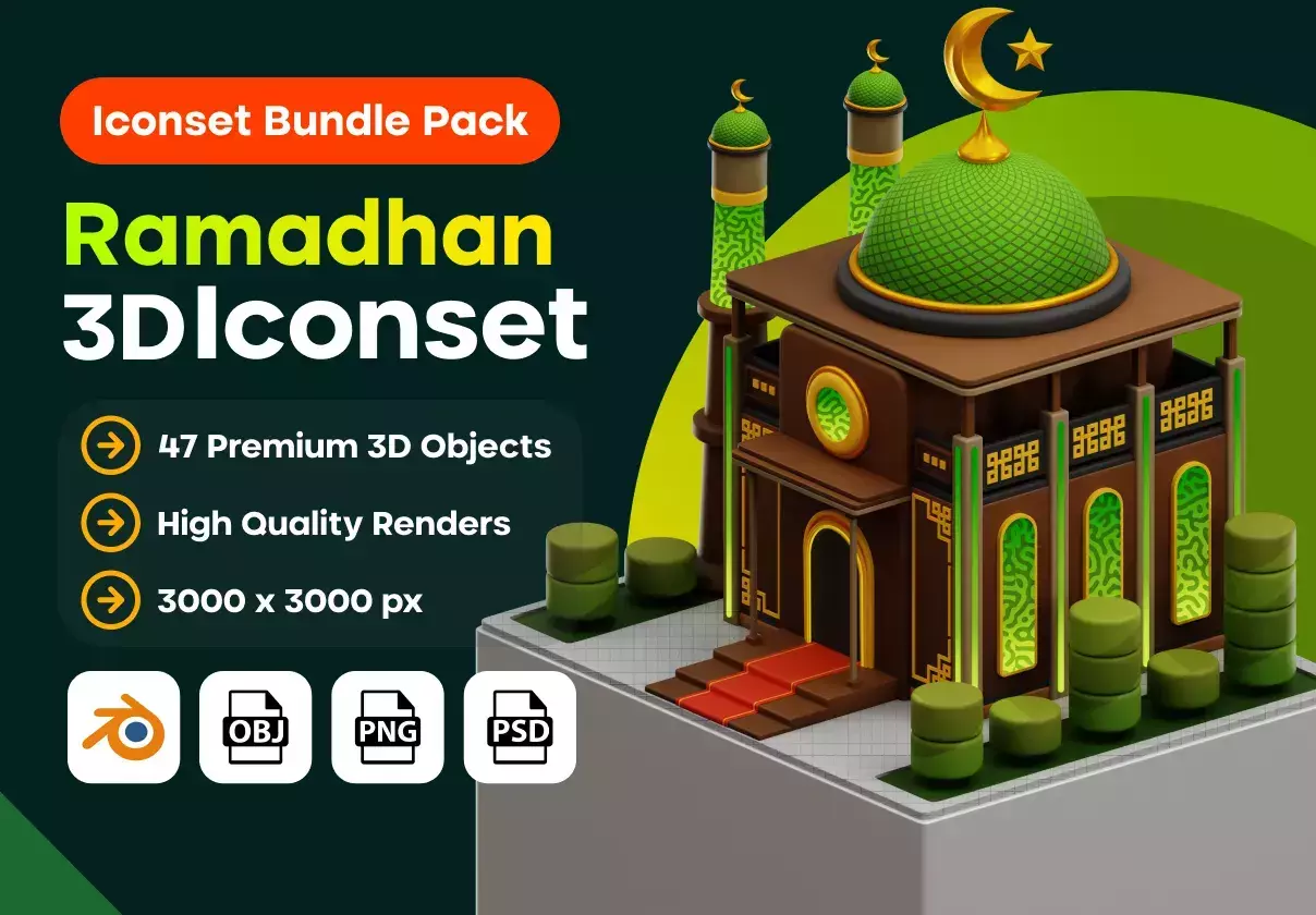 Ramadhan Mubarok 3D Iconset