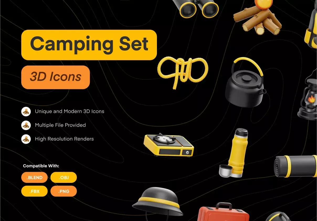 Camping 3D Icon