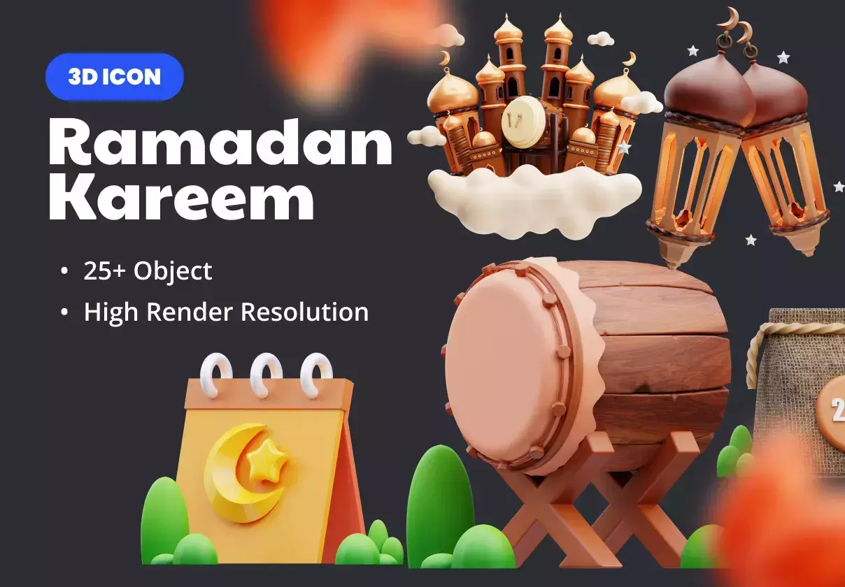 Ramadan 3D Icons