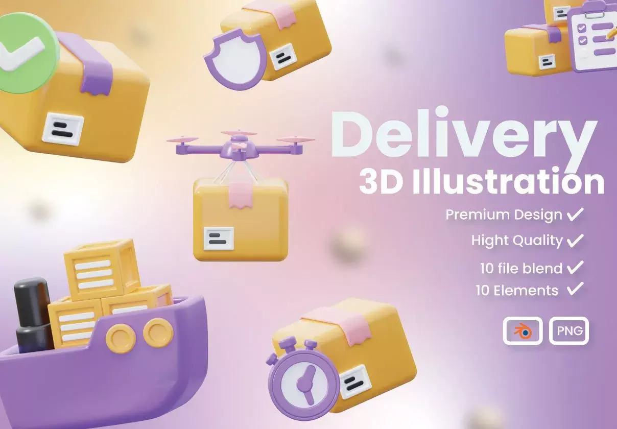 Delivery - 3d Cute Delivery