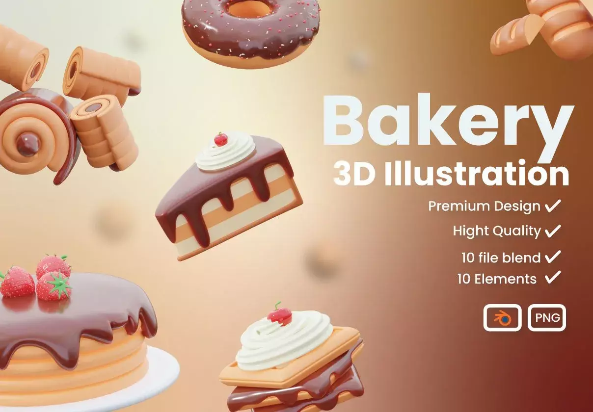 3D Bakery Icon