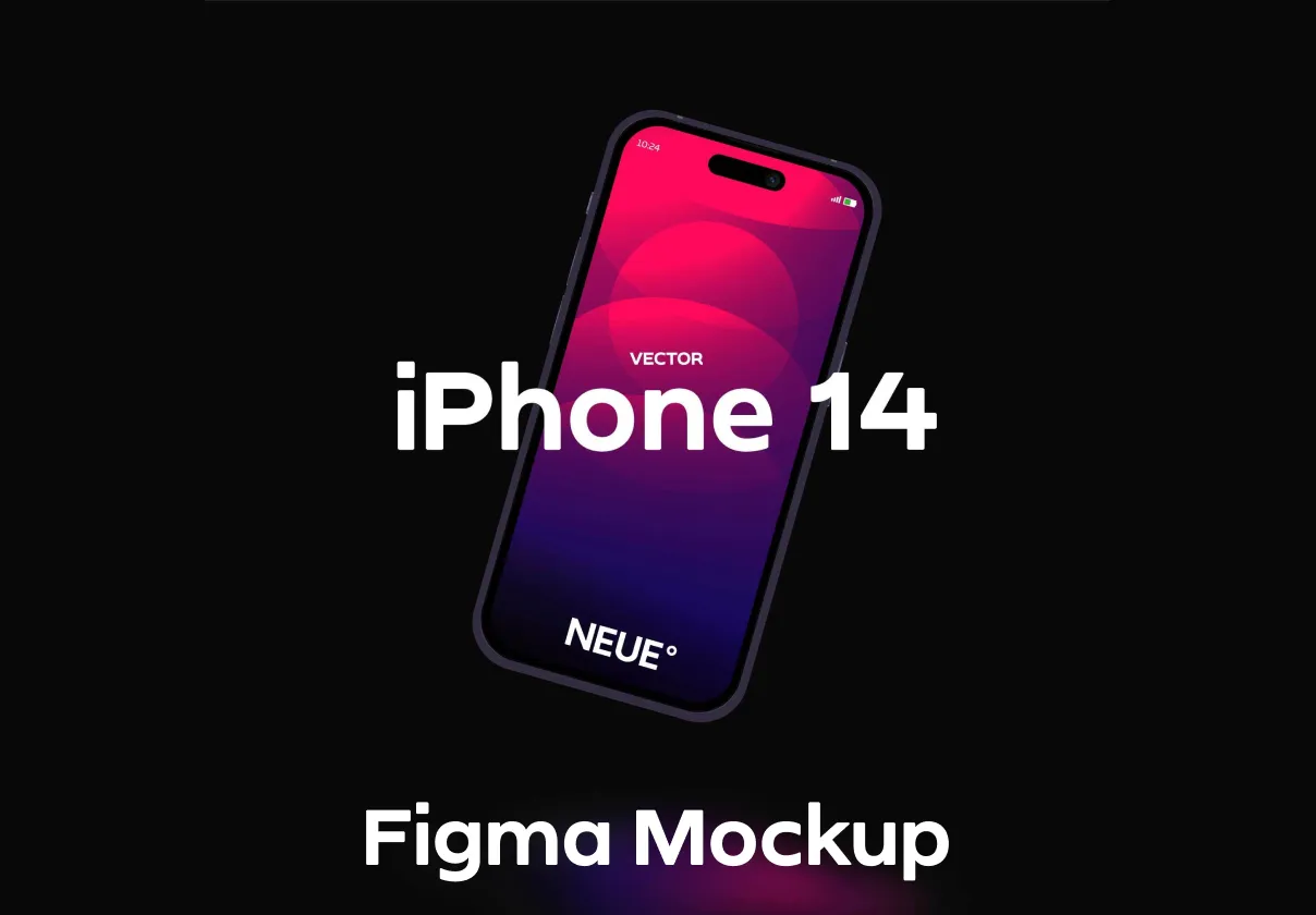 iPhone 14 Pro Vector Mockup