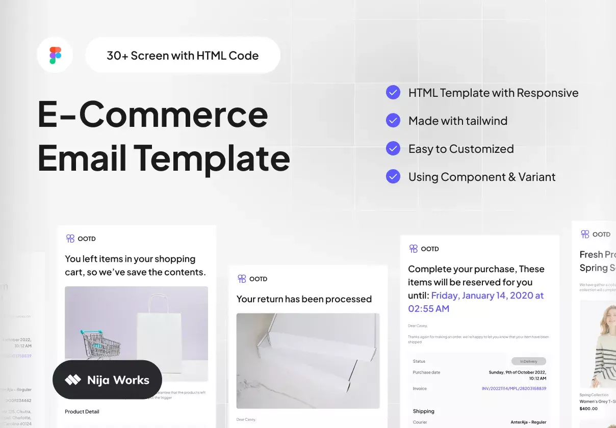 OOTD ~ E-Commerce Email Template Kit