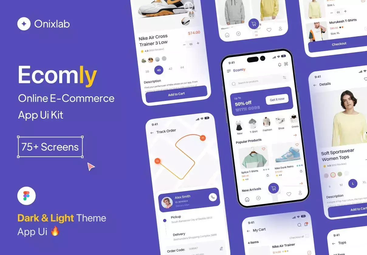 Ecomly | E-commerce Mobile App UI Kit