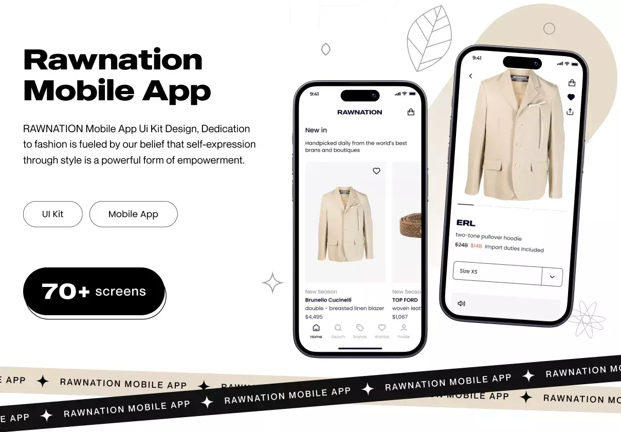 RAWNATION Mobile App Ui Kit Design