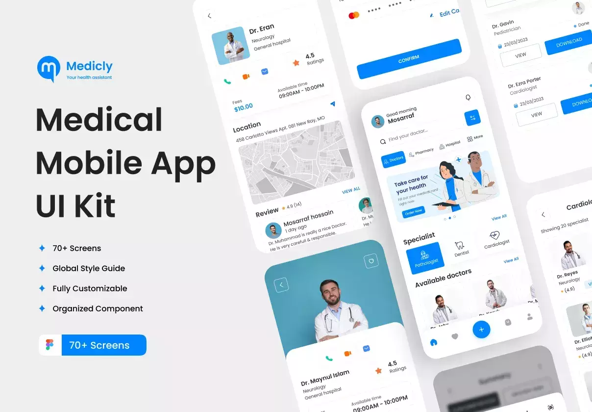 Medicly-Medical App UI Kit