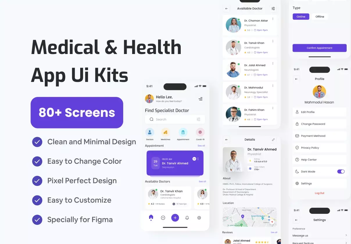 Medical & Health App Ui Kits