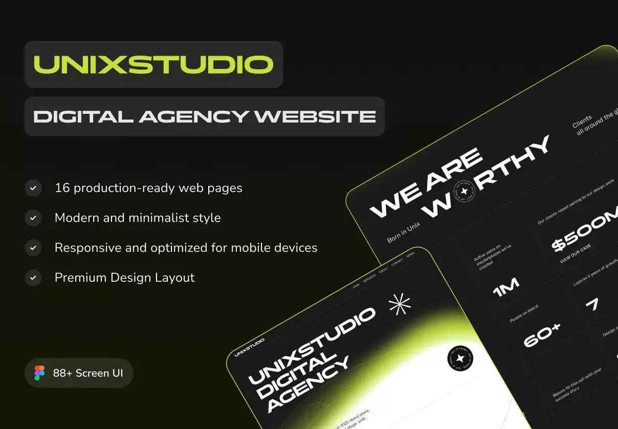 UNIX STUDIO - Digital Agency Website Templates