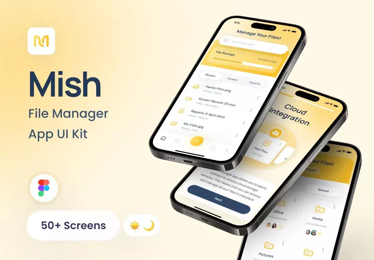 Mish - File Manager App UI Kit