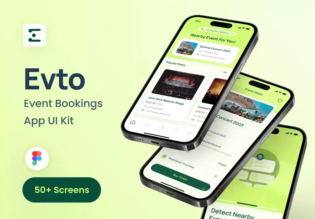 Evto - Event Bookings App UI Kit