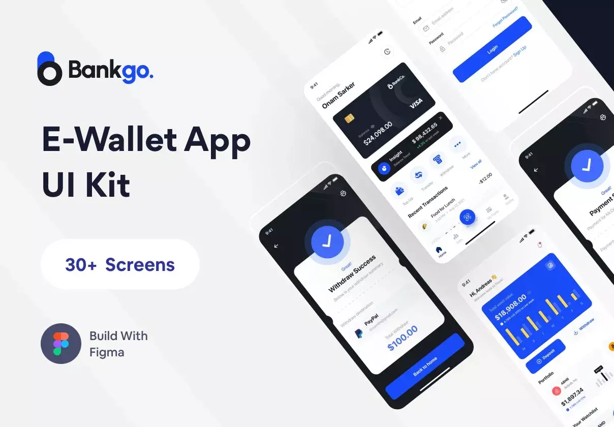 Bankgo - E Wallet App UI Kit