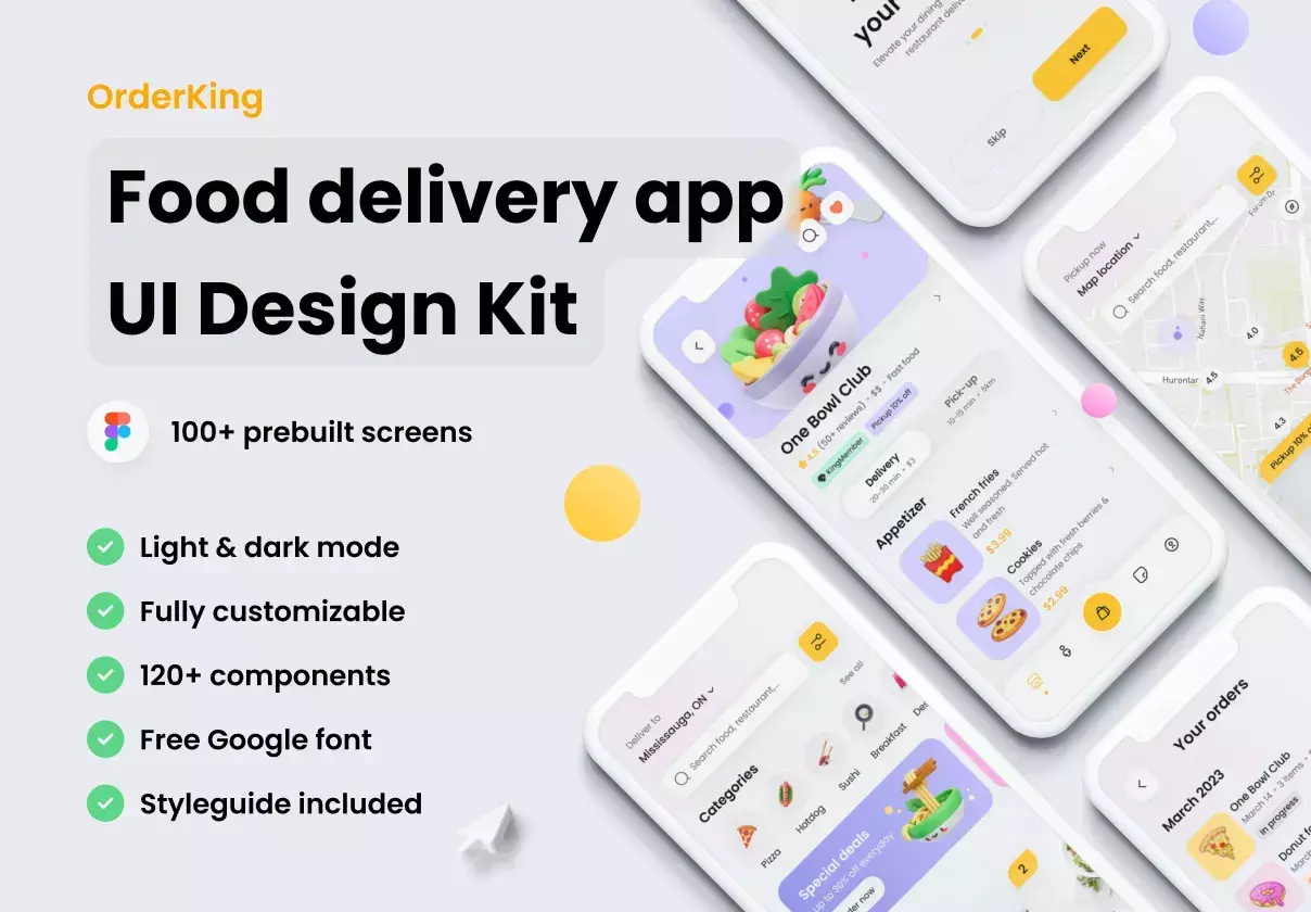 OrderKing - Food delivery UI Kit