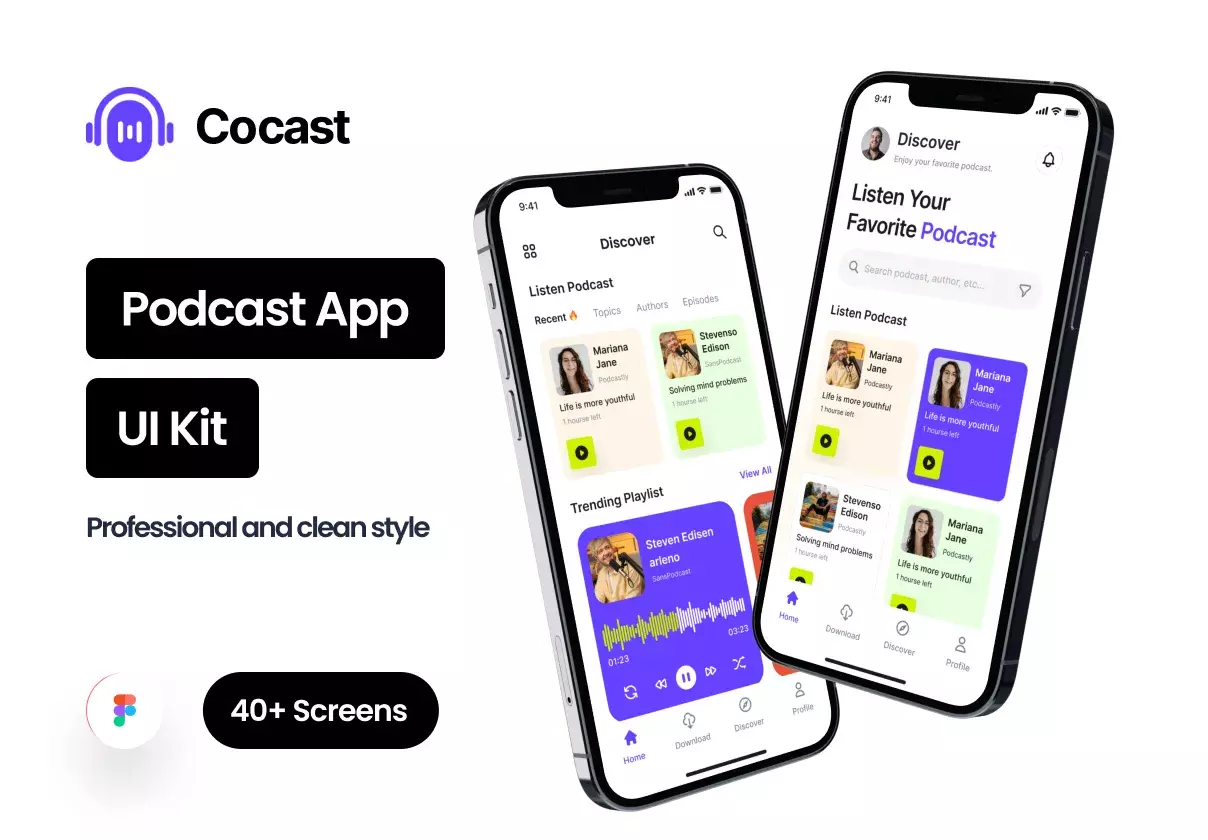 Corecast - Podcast App UI Kit