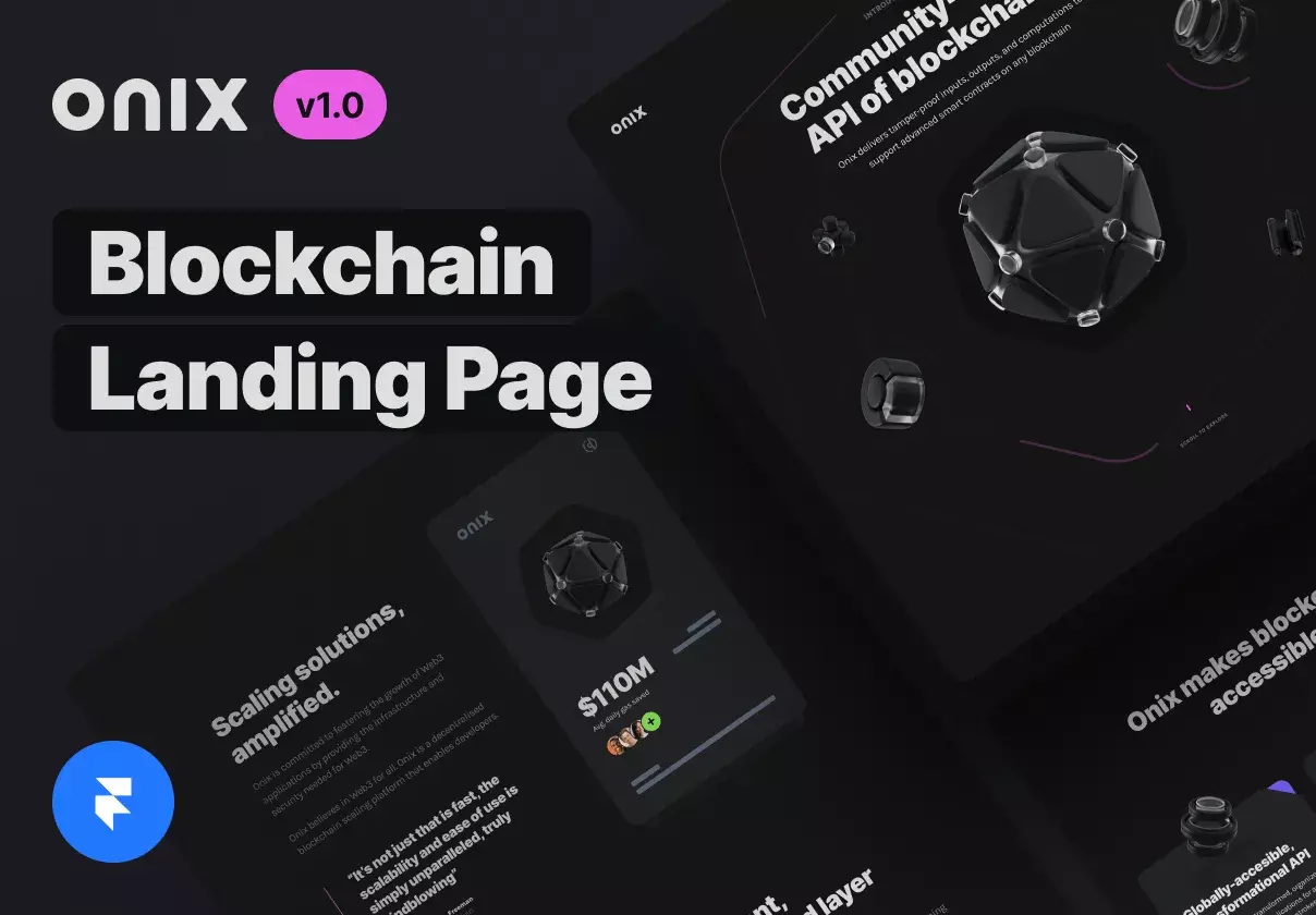 Production ready blockchain landing page template for Framer