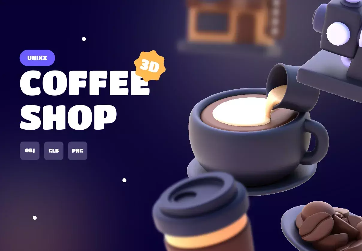 UNIXX - Coffee Shop Element 3D