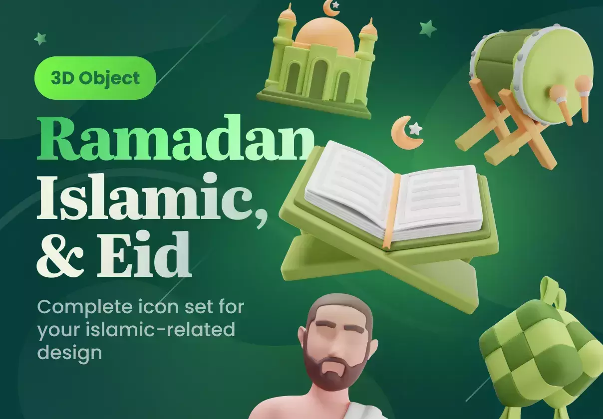 Islamy - Islamic & Ramadan 3D Icon Set