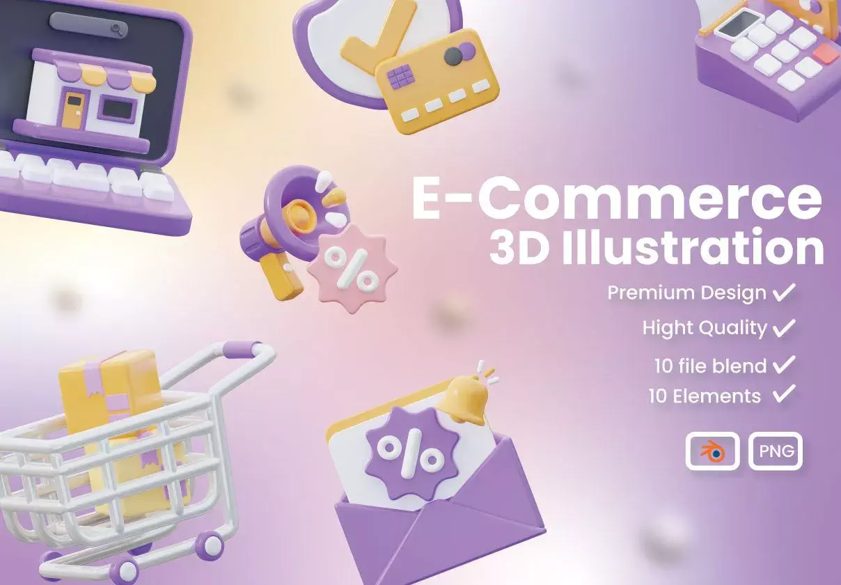 3d E_Commerce Icon