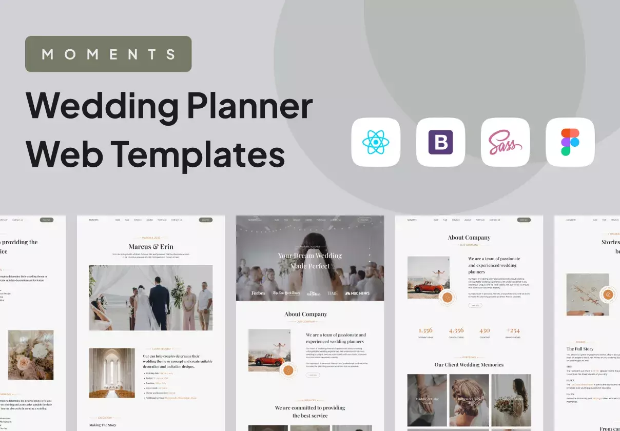 Moments - Wedding Planner Web Templates