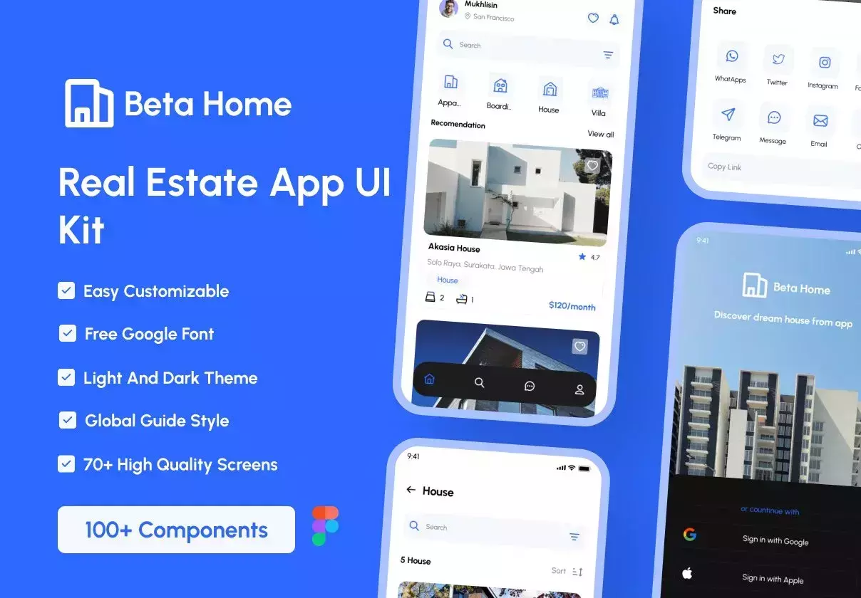 Beta Home - Real Estate Apps UI Kit