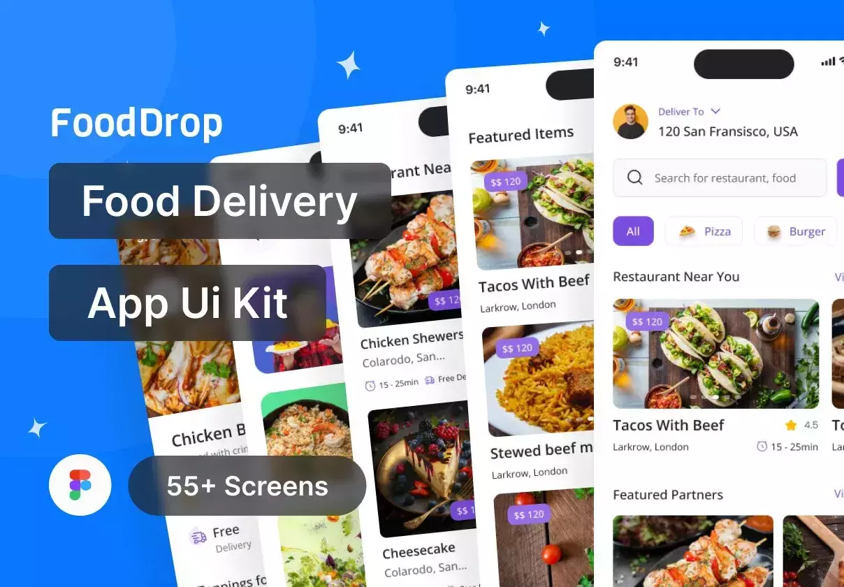 FoodDrop - Food Delivery UI KIT