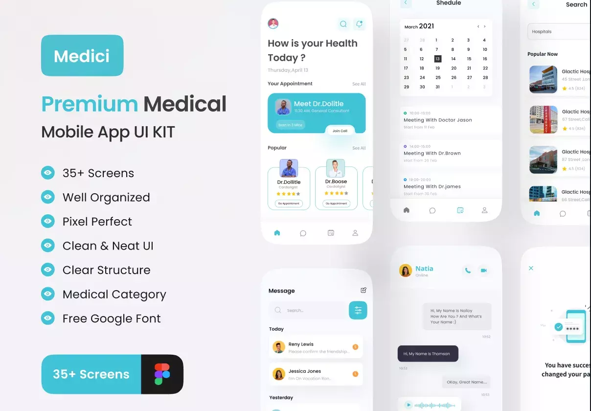 MediCi - Doctor And Medical App UI Kit