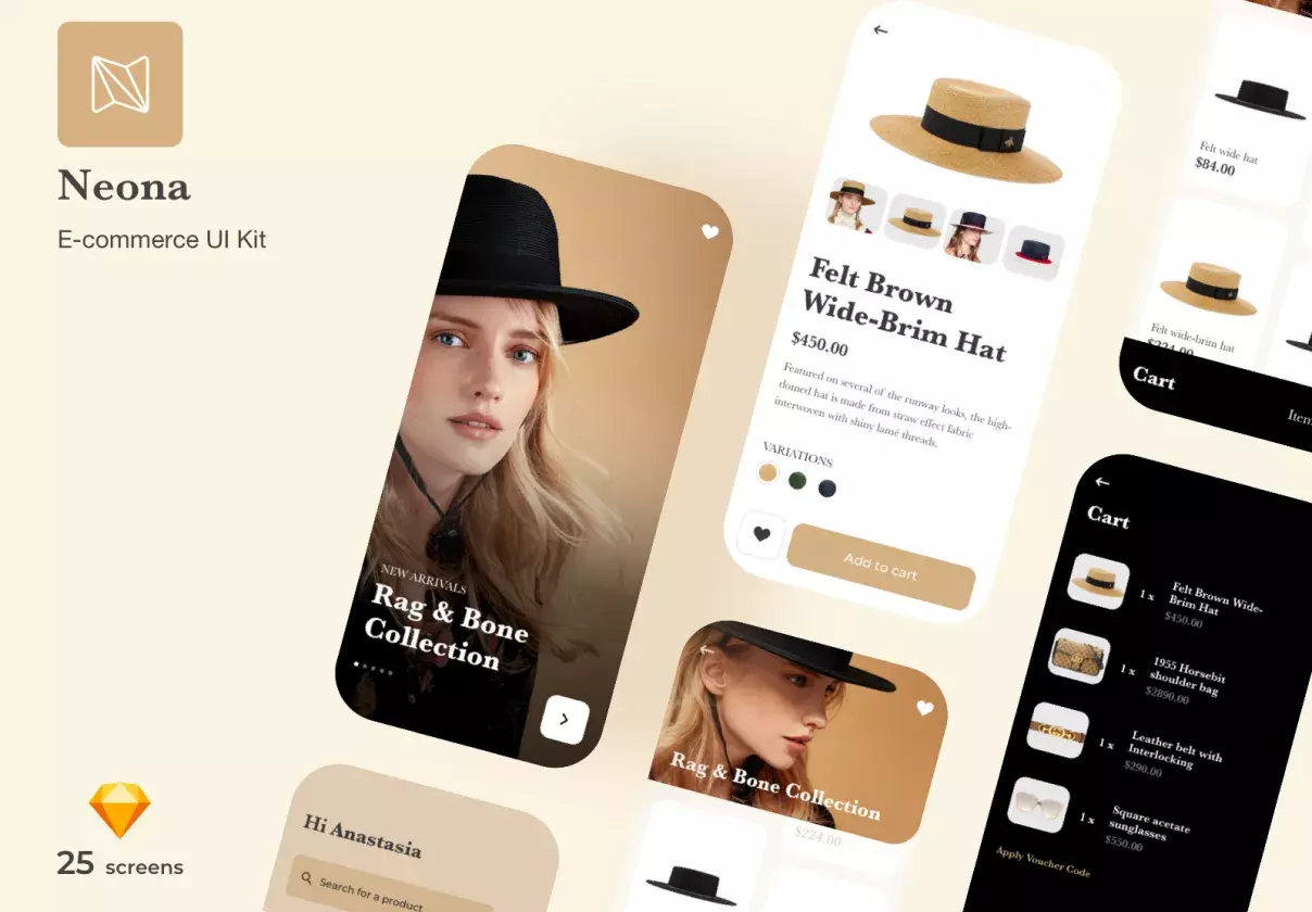 Neona E-Commerce Fashion App UI Kit