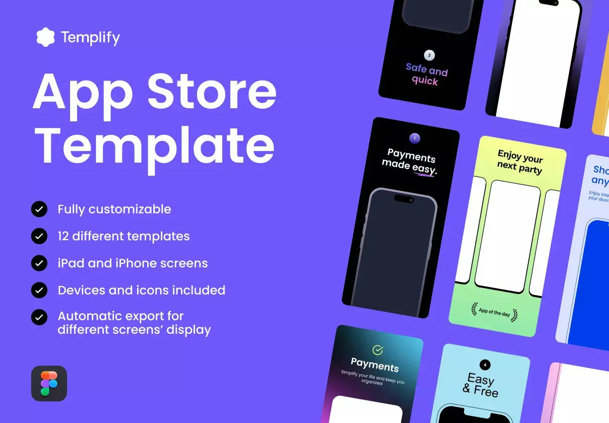 ui app store template screenshots