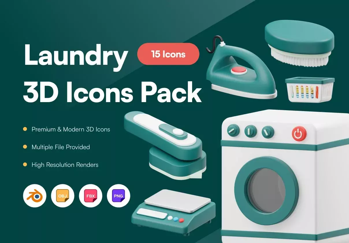 Laundry 3D Icon