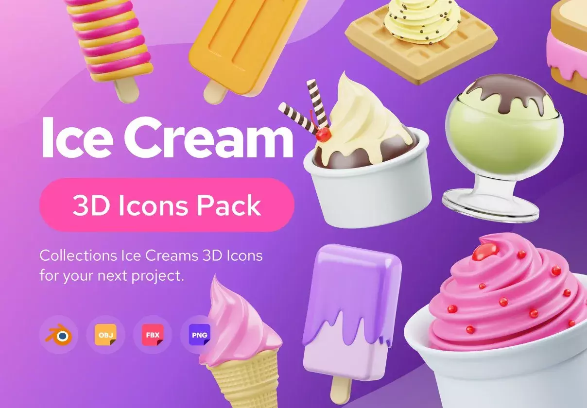 Ice Cream 3D Icon