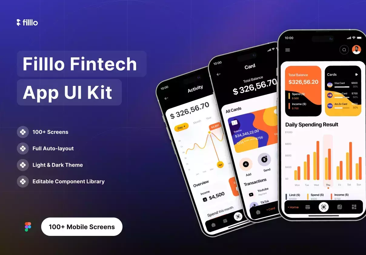 Filllo Fintech App UI Kit