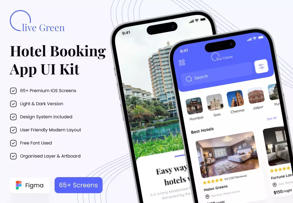 Hotel Booking App UI Kit