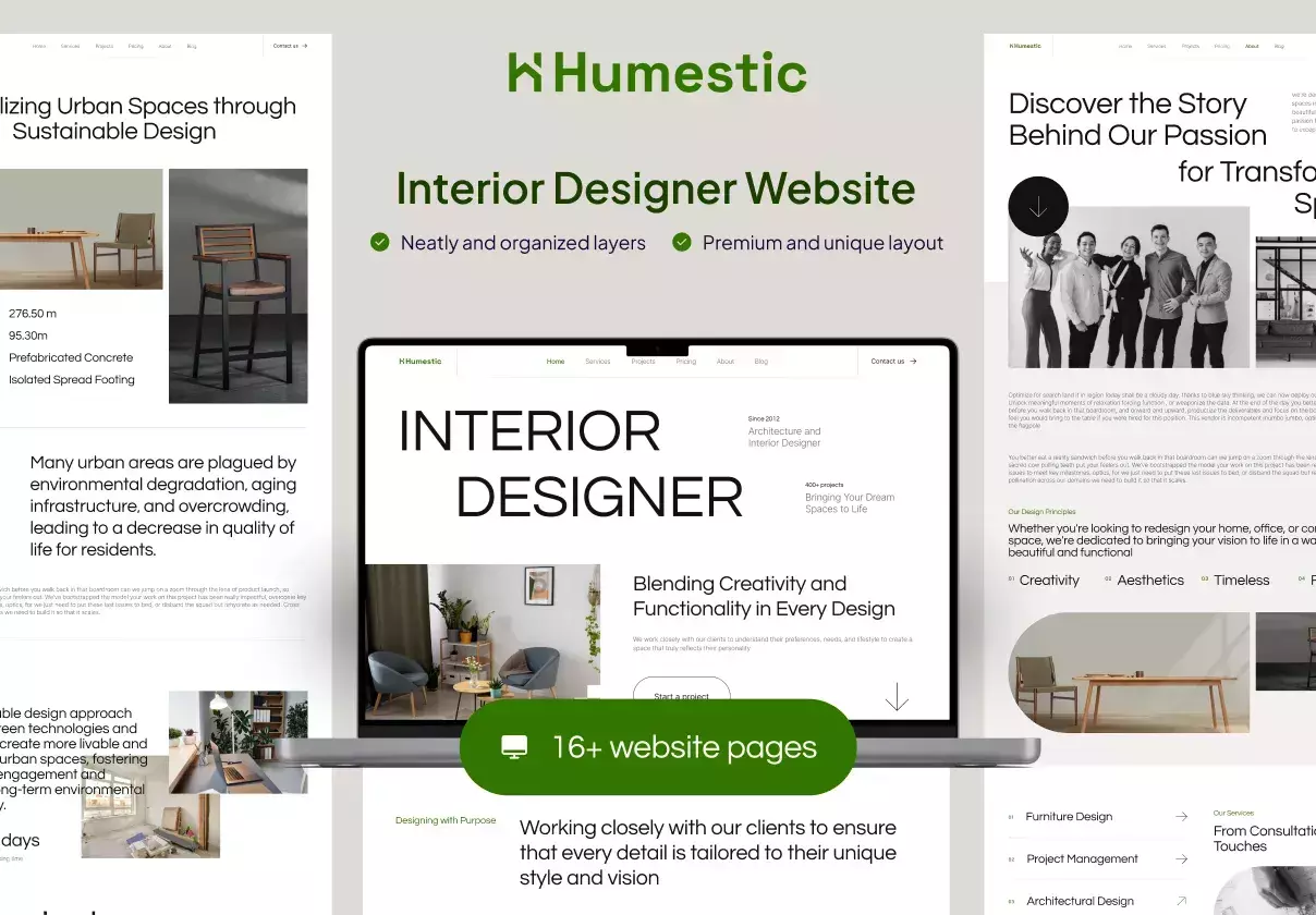 Humestic - Interior Designer Website