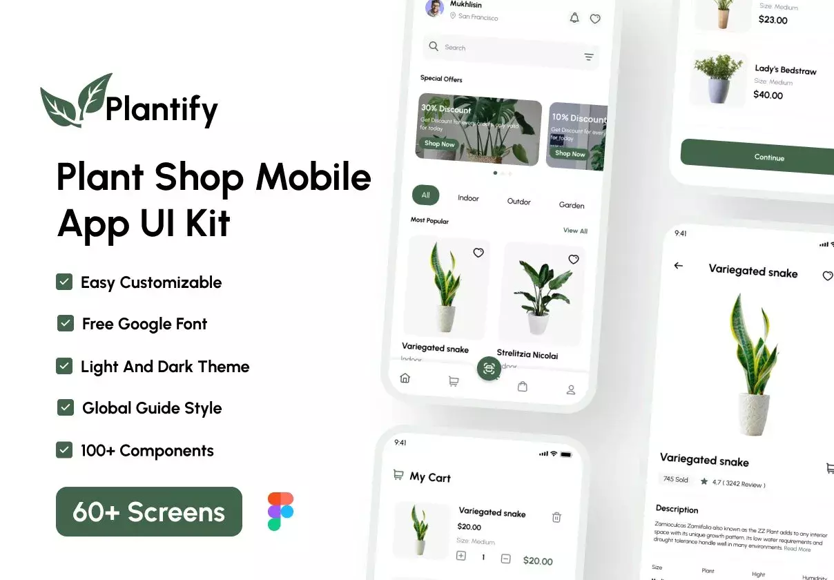 Plantify - Plant Store Mobile App UI Kit