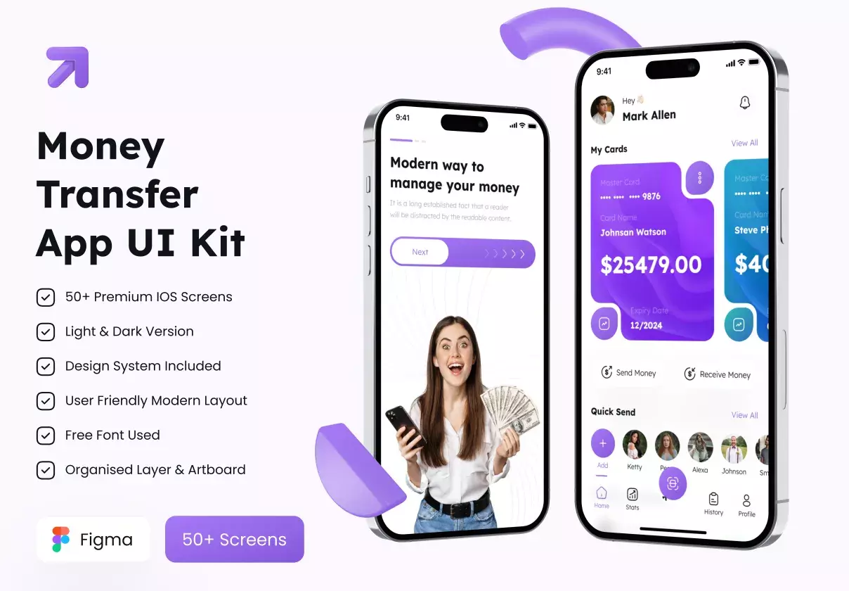 Money Transfer App UI Kit