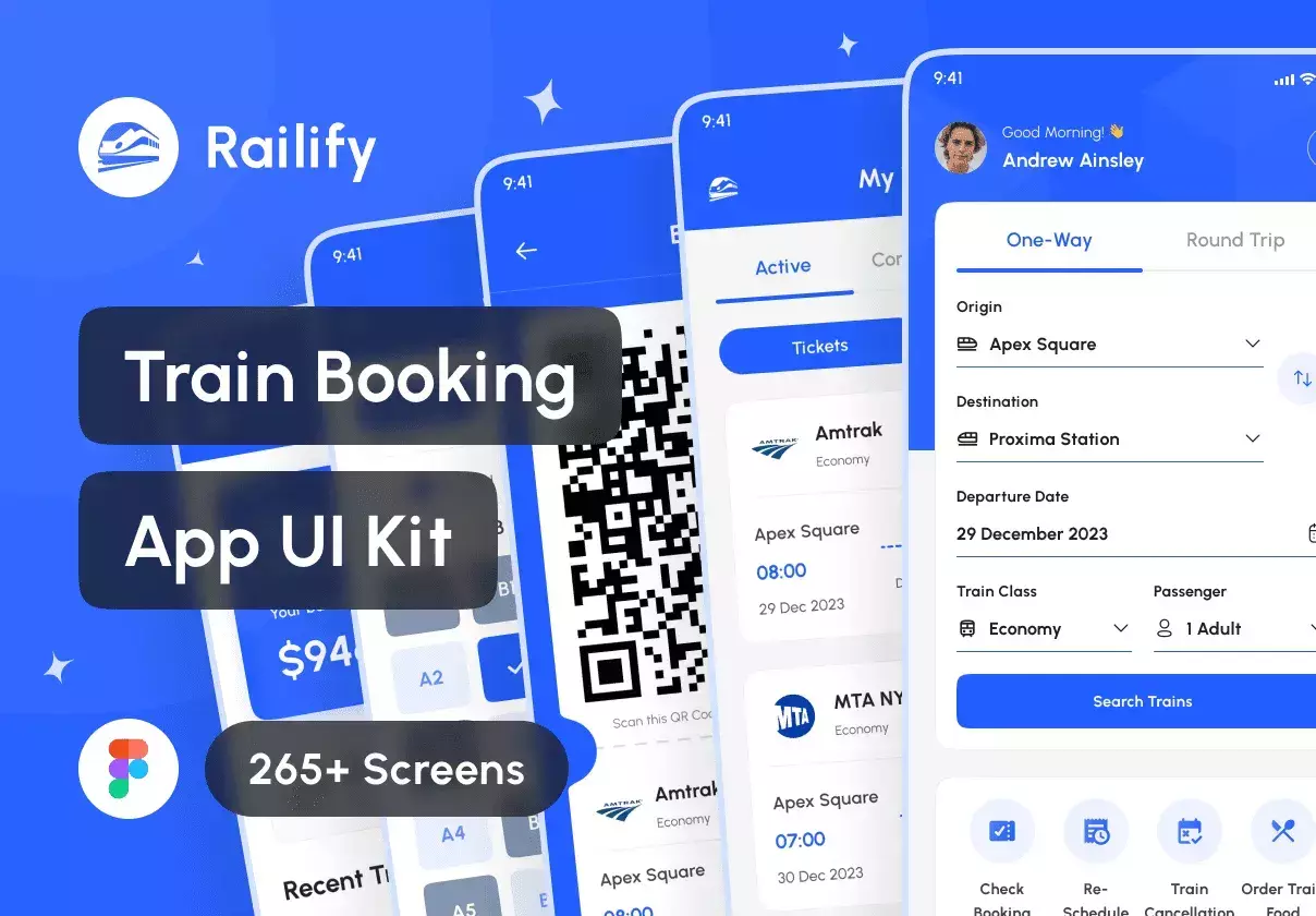 Railify - Train Booking App UI Kit