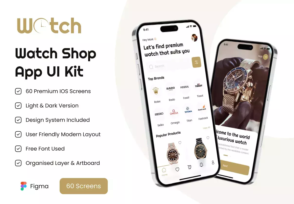 Watch Shop App UI Kit