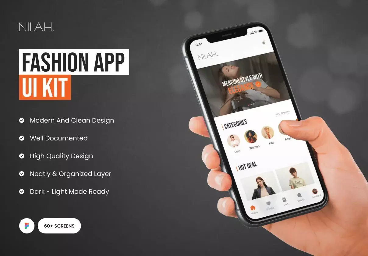 NILAH - Fashion Shopping Mobile App UI Kit