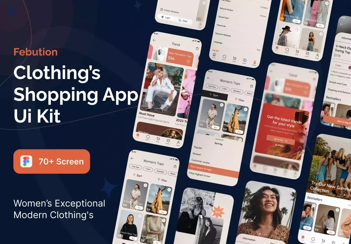 Febution Clothing's App UI Kit