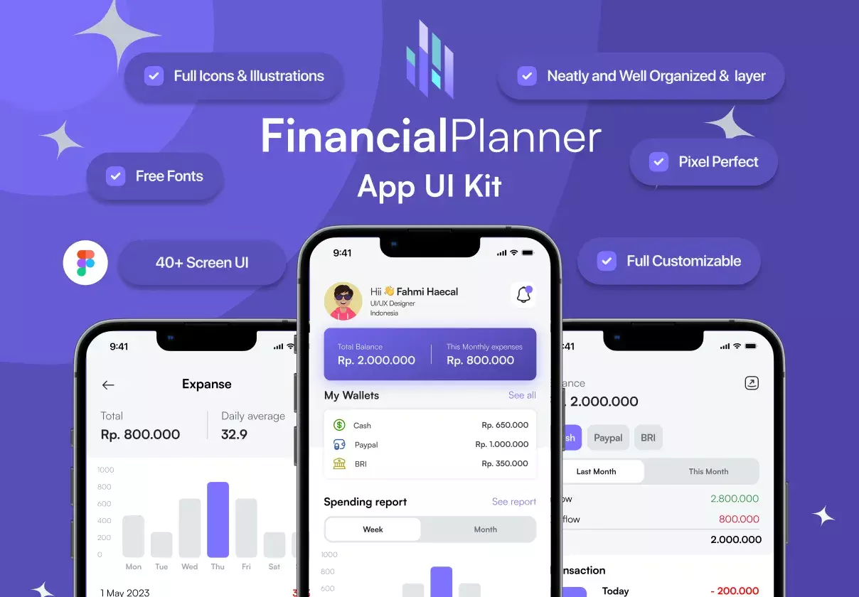 FinancialPlanner - Financial Planner App UI Kit