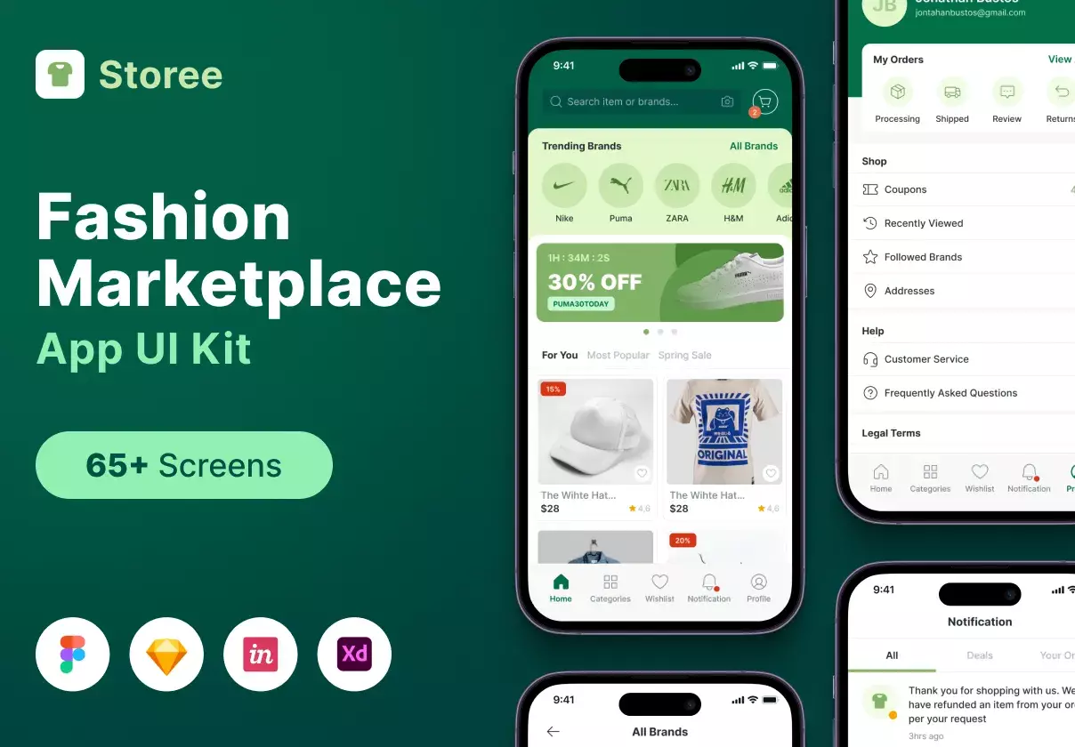 Fashion Marketplace Apps UI KIT