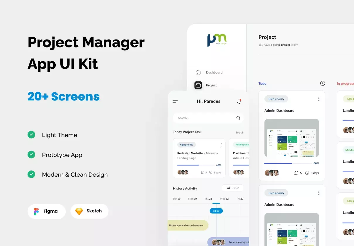 Project Management Dashboard & Mobile Responsive