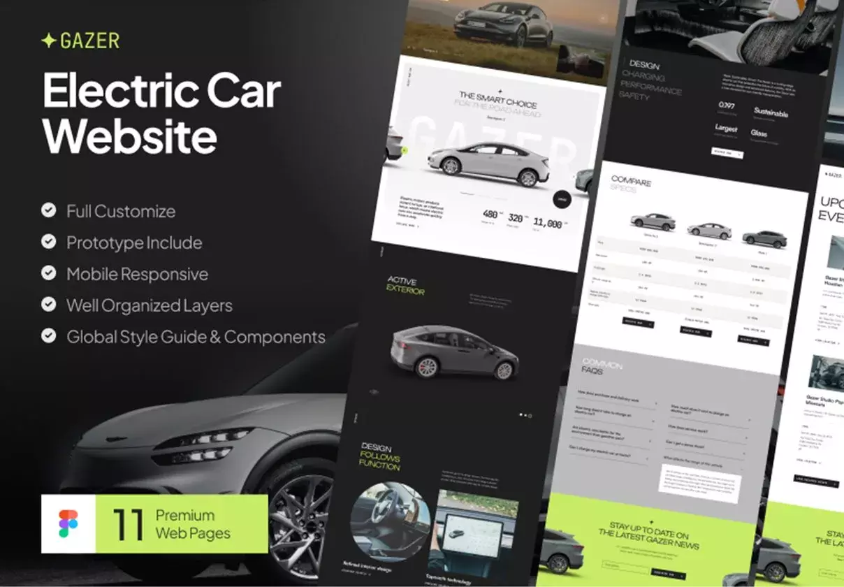 Gazer - Electric Car Website Template