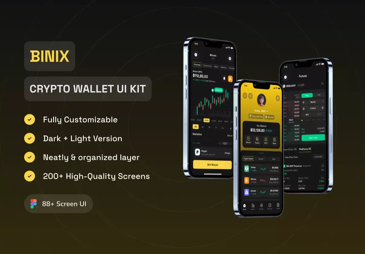 BINIX - Crypto Wallet UI Kit