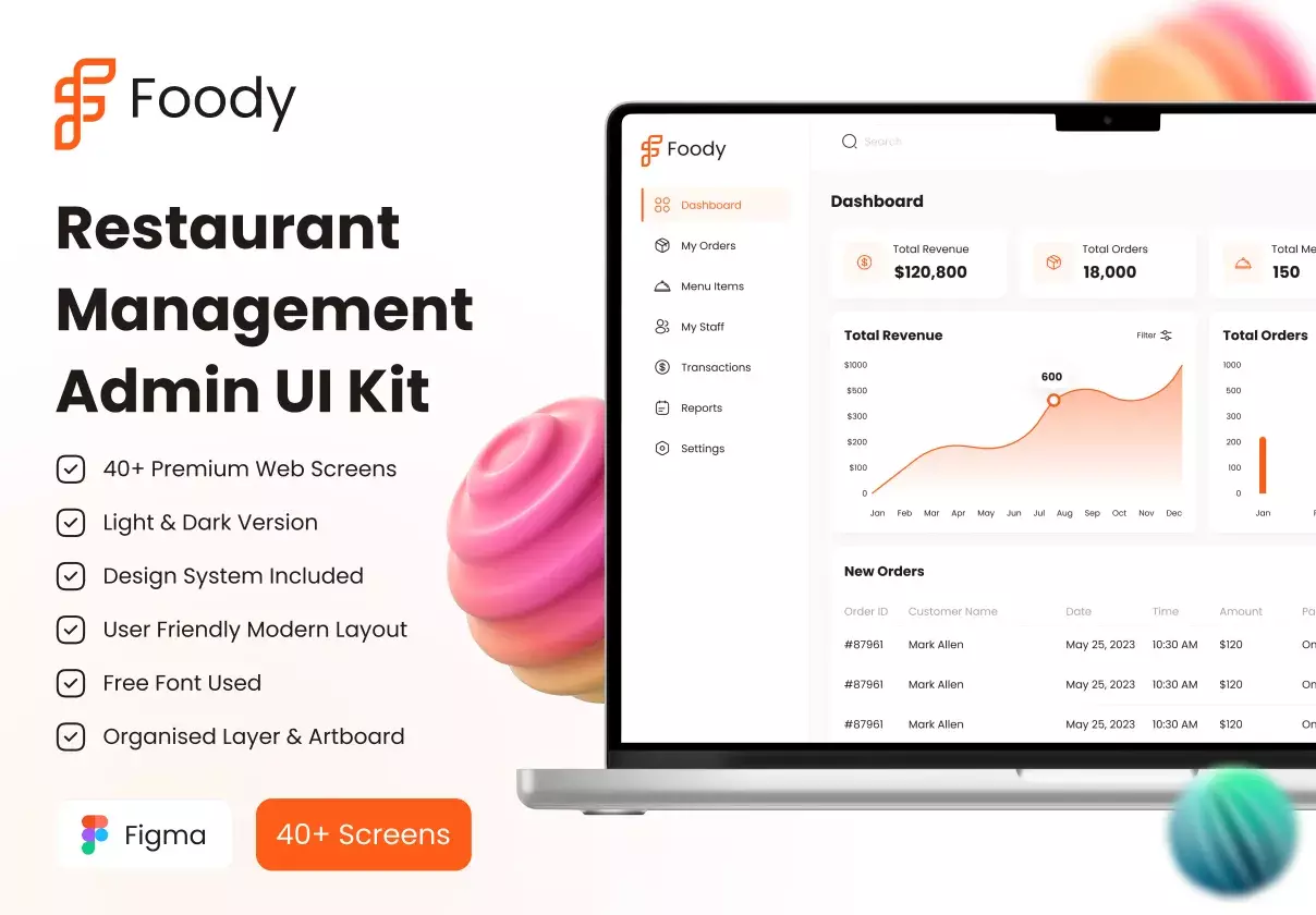 Restaurant Management Admin UI Kit