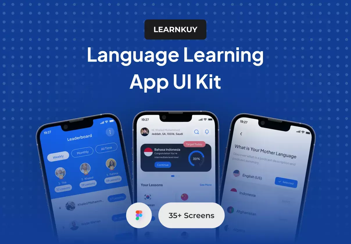 LearnKuy - Language Learning App UI Kit