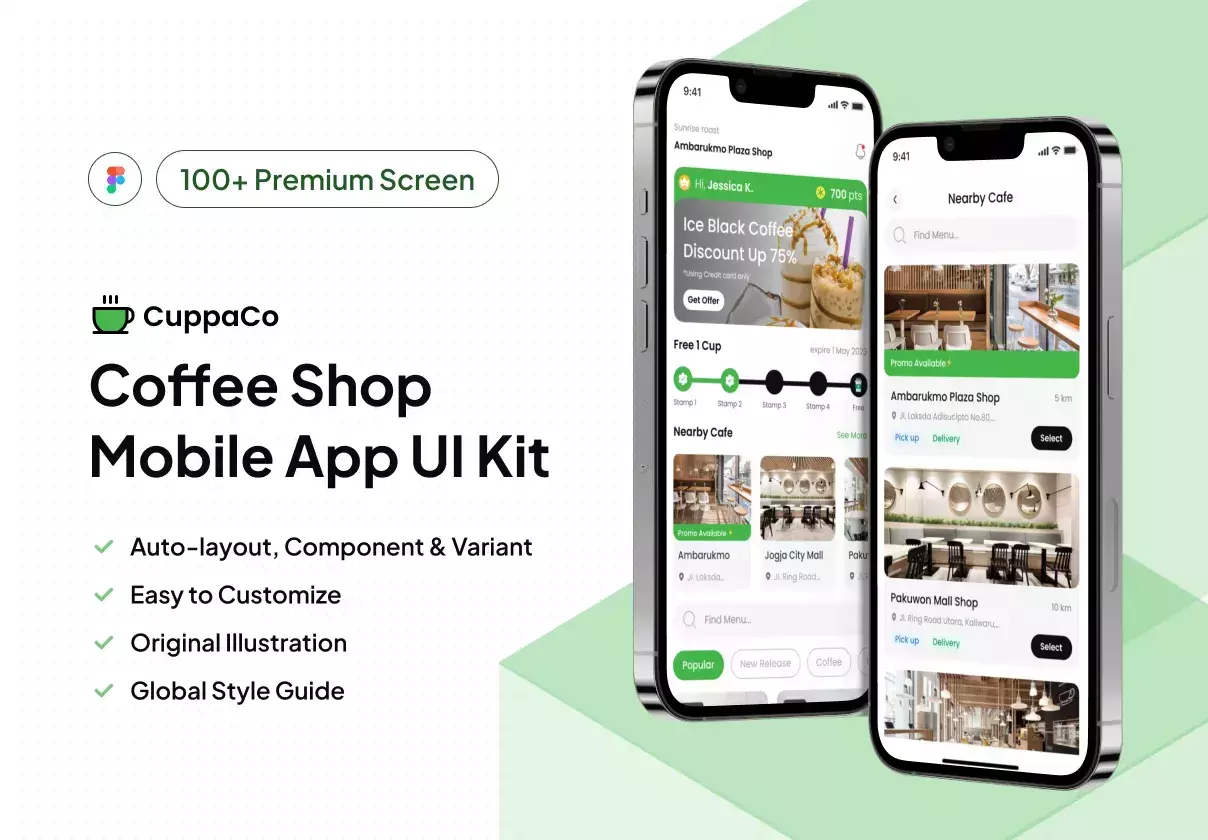 CuppaCo - Coffee Shop Mobile App UI KIT