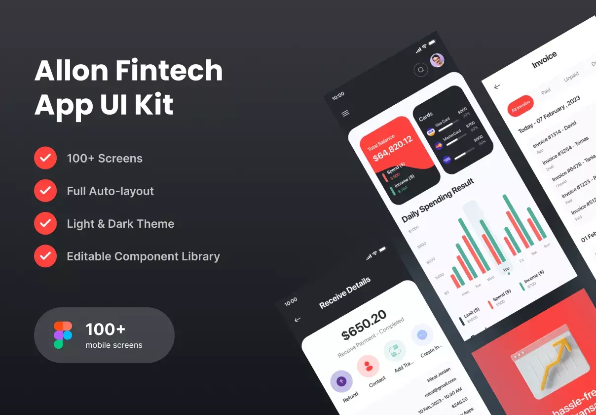 Allon Fintech  App UI Kit