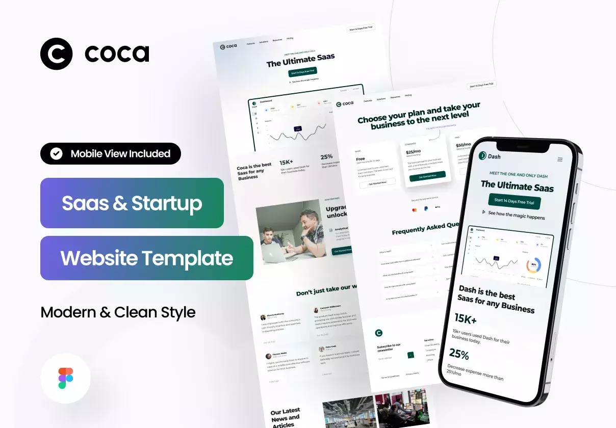 Coca - Saas & Startup Website