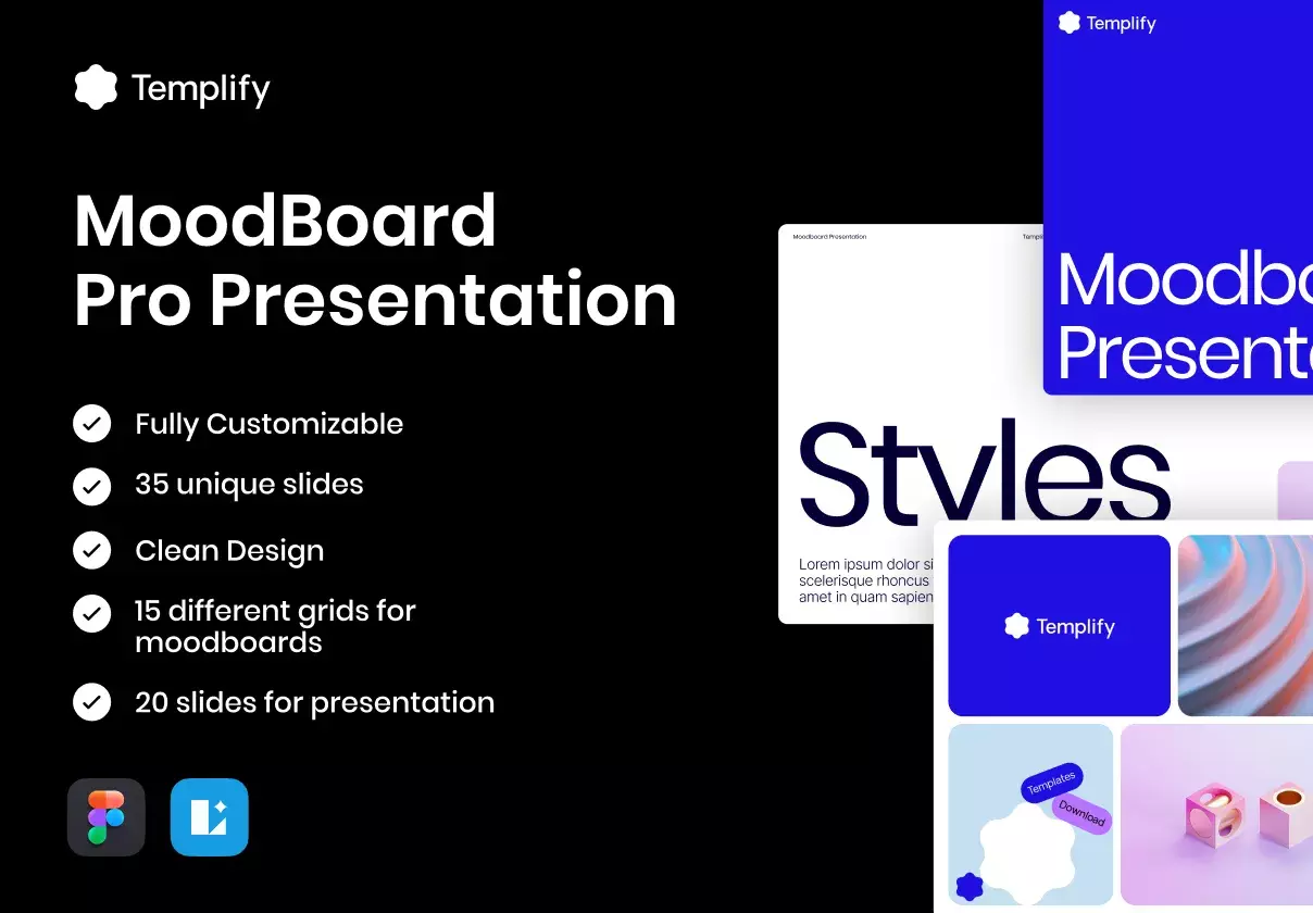 Create stunning moodboard presentations quickly and easily