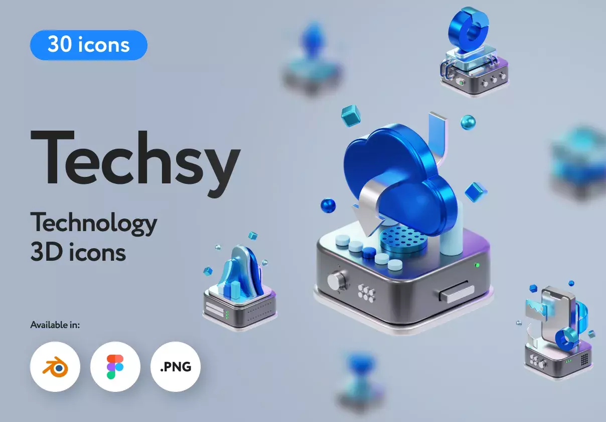 Techsy Technology 3D Icons